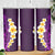 Purple Tropical Plumeria With Galaxy Polynesian Art Skinny Tumbler