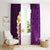 Purple Tropical Plumeria With Galaxy Polynesian Art Window Curtain LT14 - Polynesian Pride