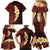 Red Tropical Plumeria With Galaxy Polynesian Art Family Matching Mermaid Dress and Hawaiian Shirt LT14 - Polynesian Pride