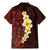 Red Tropical Plumeria With Galaxy Polynesian Art Family Matching Mermaid Dress and Hawaiian Shirt LT14 - Polynesian Pride