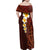 Red Tropical Plumeria With Galaxy Polynesian Art Family Matching Off Shoulder Maxi Dress and Hawaiian Shirt LT14 - Polynesian Pride