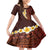 Red Tropical Plumeria With Galaxy Polynesian Art Family Matching Off Shoulder Short Dress and Hawaiian Shirt LT14 Daughter's Dress Red - Polynesian Pride