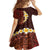 Red Tropical Plumeria With Galaxy Polynesian Art Family Matching Off Shoulder Short Dress and Hawaiian Shirt LT14 - Polynesian Pride