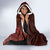 Red Tropical Plumeria With Galaxy Polynesian Art Hooded Blanket LT14 - Polynesian Pride