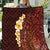 Red Tropical Plumeria With Galaxy Polynesian Art Quilt LT14 Red - Polynesian Pride