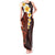 Red Tropical Plumeria With Galaxy Polynesian Art Tank Maxi Dress LT14 Women Red - Polynesian Pride