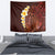 Red Tropical Plumeria With Galaxy Polynesian Art Tapestry LT14 - Polynesian Pride