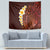 Red Tropical Plumeria With Galaxy Polynesian Art Tapestry LT14 - Polynesian Pride