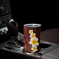 Red Tropical Plumeria With Galaxy Polynesian Art Tumbler Cup LT14 - Polynesian Pride