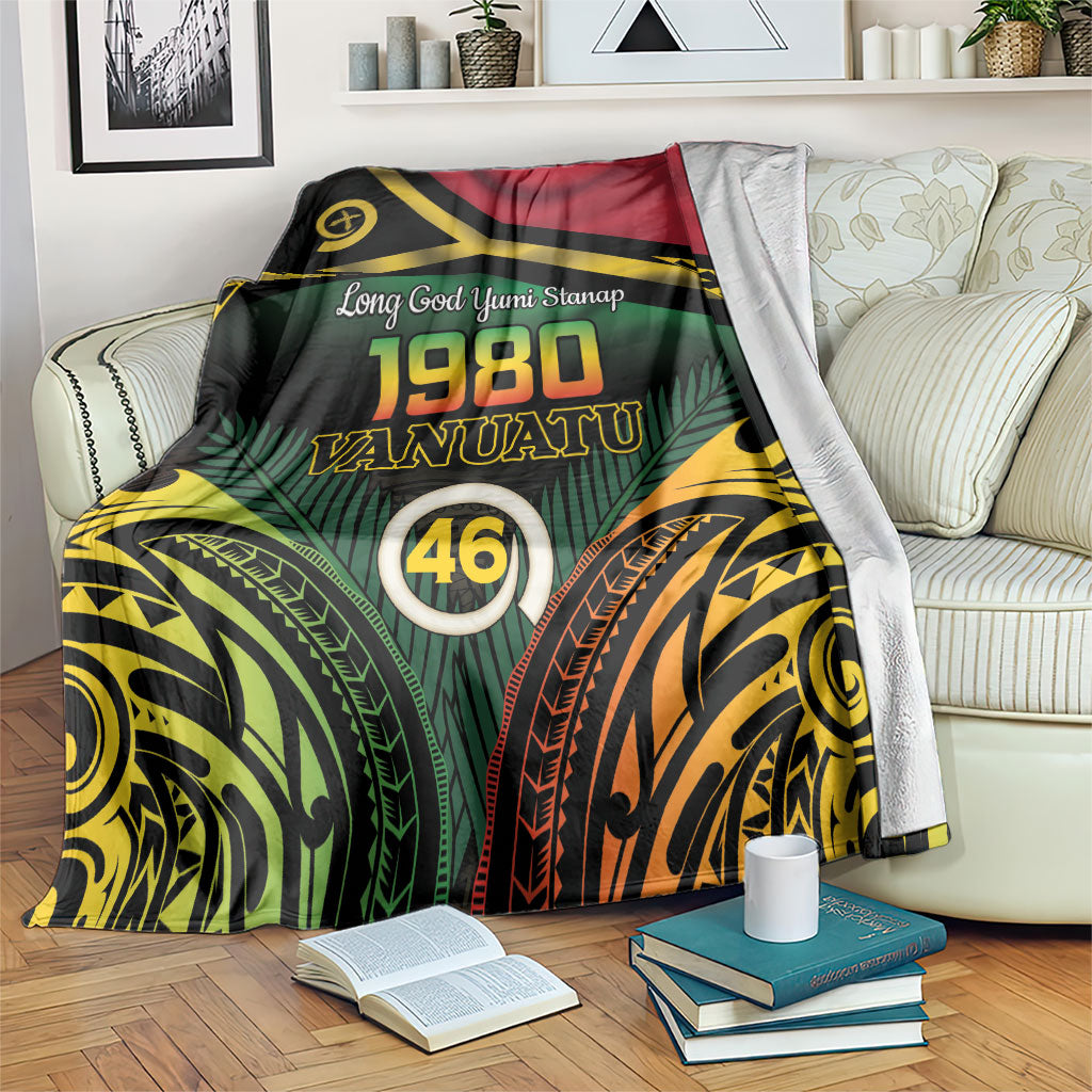 Vanuatu 1980 Blanket Hapi 46 Yia Indipendens Anivesari LT14 Black - Polynesian Pride