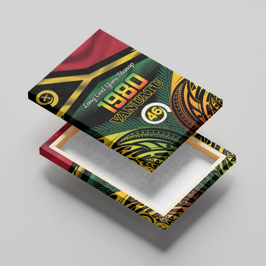 Vanuatu 1980 Canvas Wall Art Hapi 46 Yia Indipendens Anivesari LT14 - Polynesian Pride