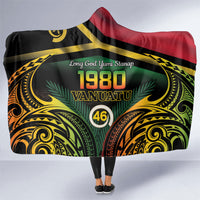 Vanuatu 1980 Hooded Blanket Hapi 46 Yia Indipendens Anivesari LT14 One Size Black - Polynesian Pride