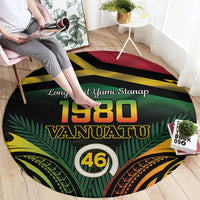Vanuatu 1980 Round Carpet Hapi 46 Yia Indipendens Anivesari LT14 - Polynesian Pride