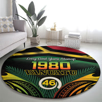 Vanuatu 1980 Round Carpet Hapi 46 Yia Indipendens Anivesari LT14 - Polynesian Pride