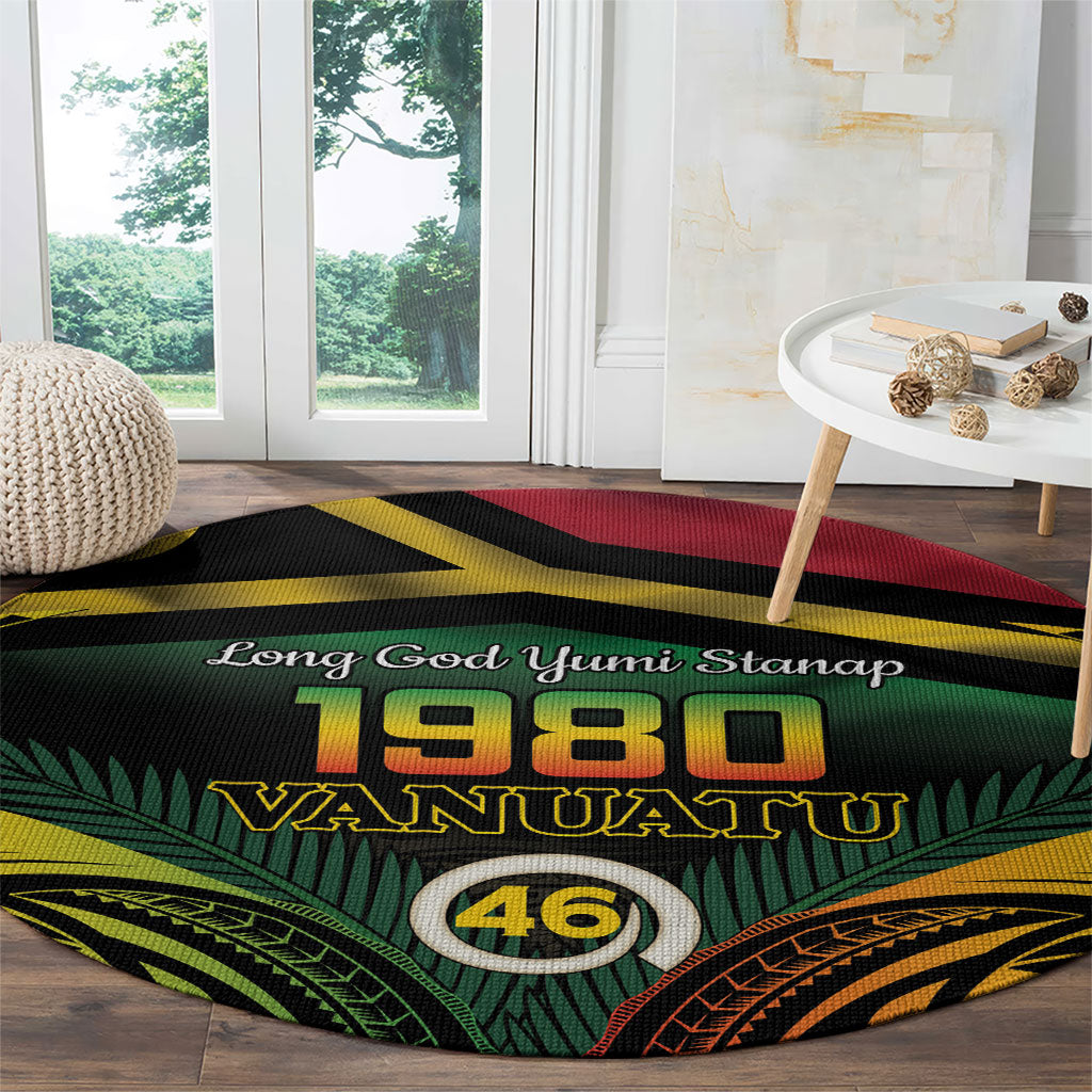 Vanuatu 1980 Round Carpet Hapi 46 Yia Indipendens Anivesari LT14 - Polynesian Pride
