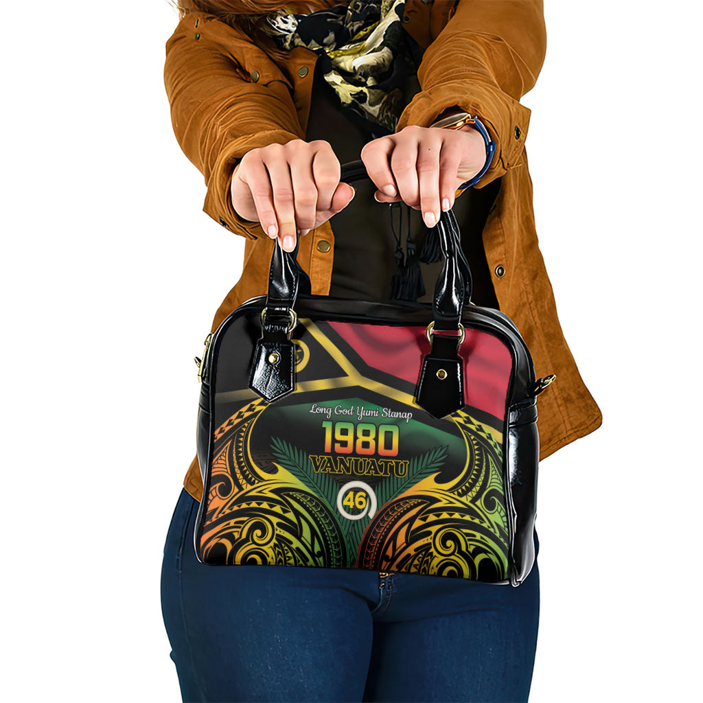Vanuatu 1980 Shoulder Handbag Hapi 46 Yia Indipendens Anivesari LT14 One Size Black - Polynesian Pride