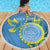 Personalised Palau Independence Day Beach Blanket Belau Coat Of Arms Polynesian Curve Style