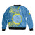 Personalised Palau Independence Day Bomber Jacket Belau Coat Of Arms Polynesian Curve Style