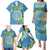 Personalised Palau Independence Day Family Matching Puletasi and Hawaiian Shirt Belau Coat Of Arms Polynesian Curve Style