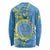 Personalised Palau Independence Day Long Sleeve Shirt Belau Coat Of Arms Polynesian Curve Style