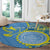 Personalised Palau Independence Day Round Carpet Belau Coat Of Arms Polynesian Curve Style