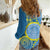 Personalised Palau Independence Day Women Casual Shirt Belau Coat Of Arms Polynesian Curve Style