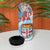 Personalised Fiji Day 4 in 1 Can Cooler Tumbler Fijian Tapa Pattern Mix Tagimoucia - Blue Version