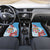 Personalised Fiji Day Car Mats Fijian Tapa Pattern Mix Tagimoucia - Blue Version