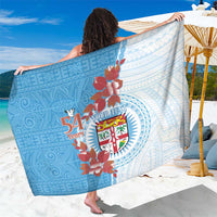 Personalised Fiji Day Sarong Fijian Tapa Pattern Mix Tagimoucia - Blue Version LT14 One Size 44 x 66 inches Blue - Polynesian Pride
