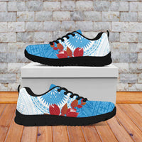 Personalised Fiji Day Sneakers Fijian Tapa Pattern Mix Tagimoucia - Blue Version LT14 - Polynesian Pride