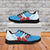 Personalised Fiji Day Sneakers Fijian Tapa Pattern Mix Tagimoucia - Blue Version