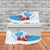 Personalised Fiji Day Sneakers Fijian Tapa Pattern Mix Tagimoucia - Blue Version