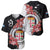 Personalised Fiji Day Baseball Jersey Fijian Tapa Pattern Mix Tagimoucia - Black Version