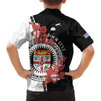 Personalised Fiji Day Hawaiian Shirt Fijian Tapa Pattern Mix Tagimoucia - Black Version LT14 - Polynesian Pride