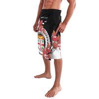 Personalised Fiji Day Lavalava Fijian Tapa Pattern Mix Tagimoucia - Black Version LT14 - Polynesian Pride