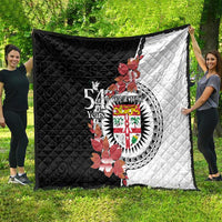 Personalised Fiji Day Quilt Fijian Tapa Pattern Mix Tagimoucia - Black Version LT14 - Polynesian Pride