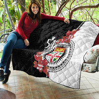 Personalised Fiji Day Quilt Fijian Tapa Pattern Mix Tagimoucia - Black Version LT14 - Polynesian Pride