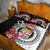 Personalised Fiji Day Quilt Bed Set Fijian Tapa Pattern Mix Tagimoucia - Black Version