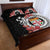 Personalised Fiji Day Quilt Bed Set Fijian Tapa Pattern Mix Tagimoucia - Black Version