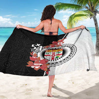 Personalised Fiji Day Sarong Fijian Tapa Pattern Mix Tagimoucia - Black Version LT14 - Polynesian Pride
