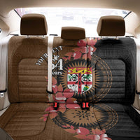 Personalised Fiji Day Back Car Seat Cover Fijian Tapa Pattern Mix Tagimoucia - Brown Version LT14 - Polynesian Pride