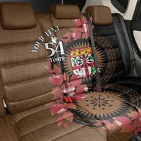 Personalised Fiji Day Back Car Seat Cover Fijian Tapa Pattern Mix Tagimoucia - Brown Version LT14 - Polynesian Pride