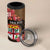 Personalised Fiji Day 4 in 1 Can Cooler Tumbler Fijian Tapa Pattern Mix Tagimoucia - Brown Version