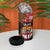 Personalised Fiji Day 4 in 1 Can Cooler Tumbler Fijian Tapa Pattern Mix Tagimoucia - Brown Version