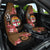 Personalised Fiji Day Car Seat Cover Fijian Tapa Pattern Mix Tagimoucia - Brown Version