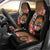 Personalised Fiji Day Car Seat Cover Fijian Tapa Pattern Mix Tagimoucia - Brown Version