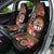 Personalised Fiji Day Car Seat Cover Fijian Tapa Pattern Mix Tagimoucia - Brown Version