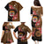 Personalised Fiji Day Family Matching Puletasi and Hawaiian Shirt Fijian Tapa Pattern Mix Tagimoucia - Brown Version