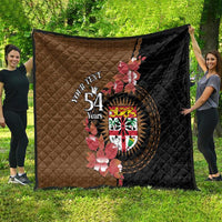 Personalised Fiji Day Quilt Fijian Tapa Pattern Mix Tagimoucia - Brown Version LT14 - Polynesian Pride