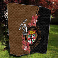 Personalised Fiji Day Quilt Fijian Tapa Pattern Mix Tagimoucia - Brown Version LT14 - Polynesian Pride